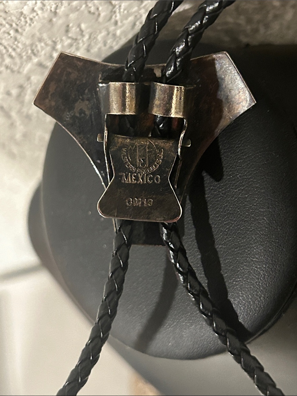Vintage Western Producer’s Women’s 
 Floral Bolo Tie with Black Braided Cord - Picture 3 of 3